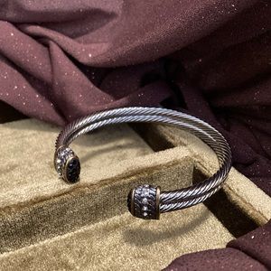 Beautiful Two Tone cable bangle